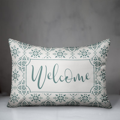 Geometric Outdoor Reversible Throw Pillow