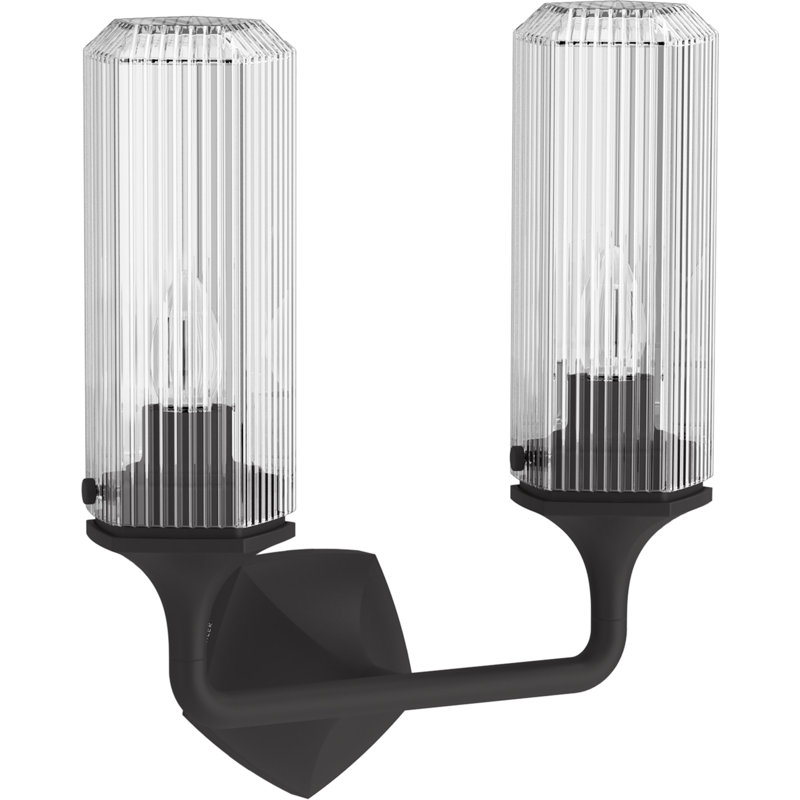 Occasion 2 - Light Plug-in Armed Sconce, Matte Black