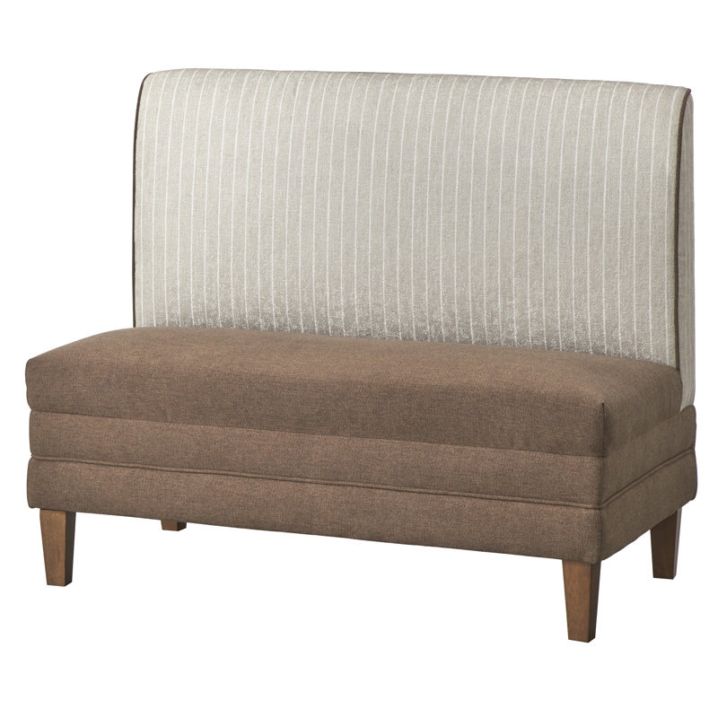 Cariana Polyester Upholstered Bench, Beige/Brown