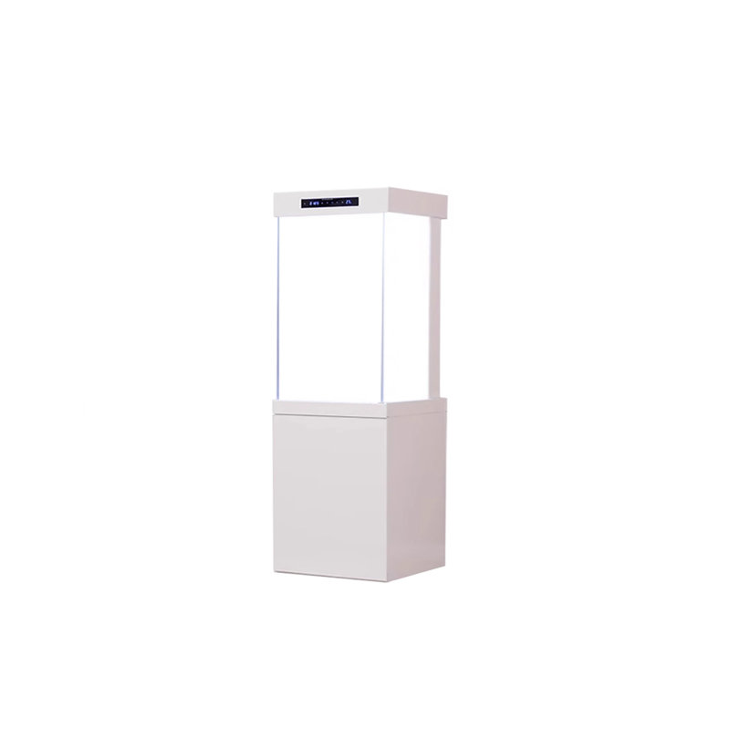 Aquarium vertical sur pied 15,75 po, Transparent/blanc