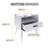 Marcello Mid Century Faux Marble Top Low-Profile Nightstand-1673060515