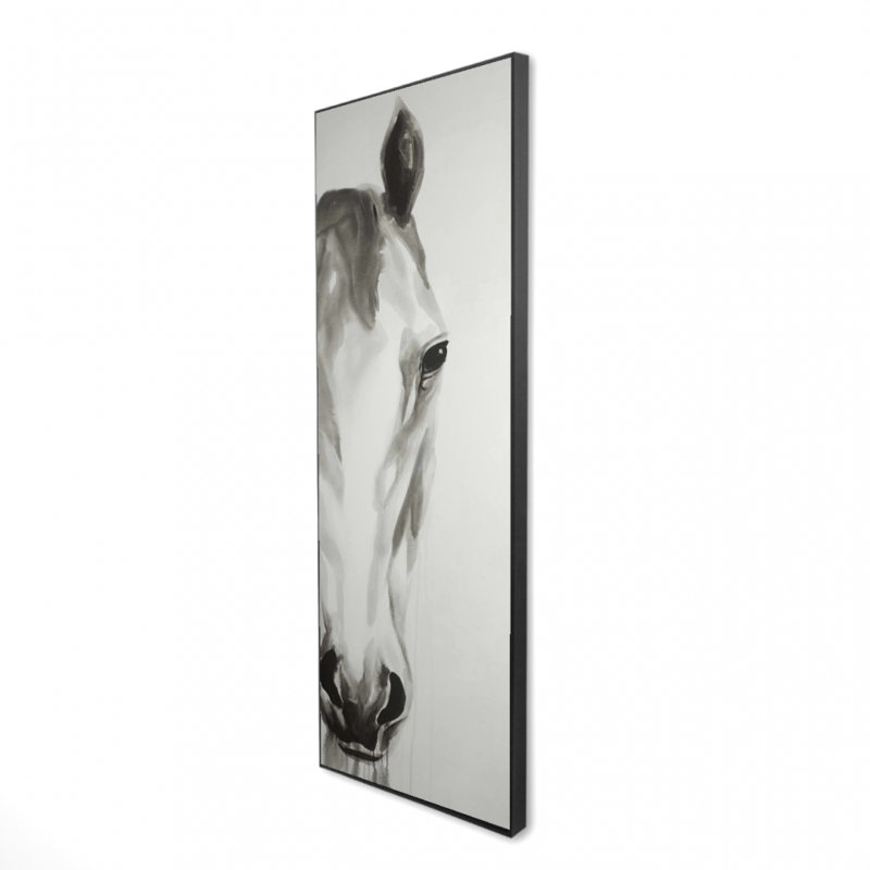 «Black & White Horse Face» sur toile