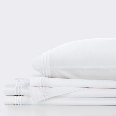 Three Line Hotel Sateen Striped Sheet Set