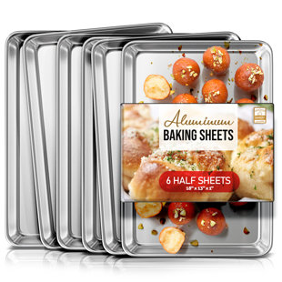CHEFMADE 11-inch Baking Sheet Pan, Non-Stick Square Jelly Roll Bakeware for Oven Roasting Meat Bread Battenberg Pizzas Pastries 11.2 x 11.2 x 1.4