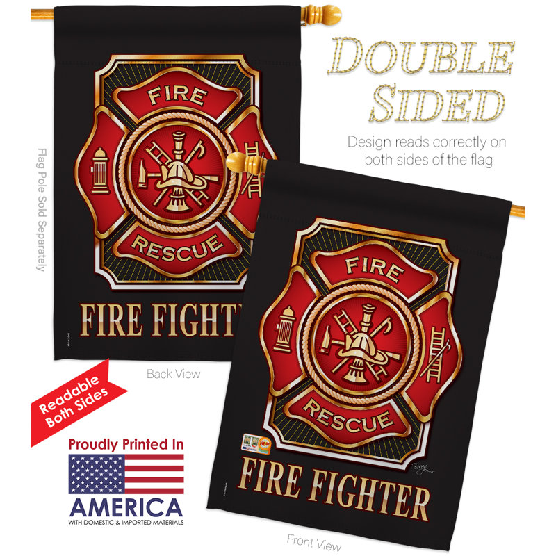 Double Sided 40'' H x 28'' W Polyester Flag Set