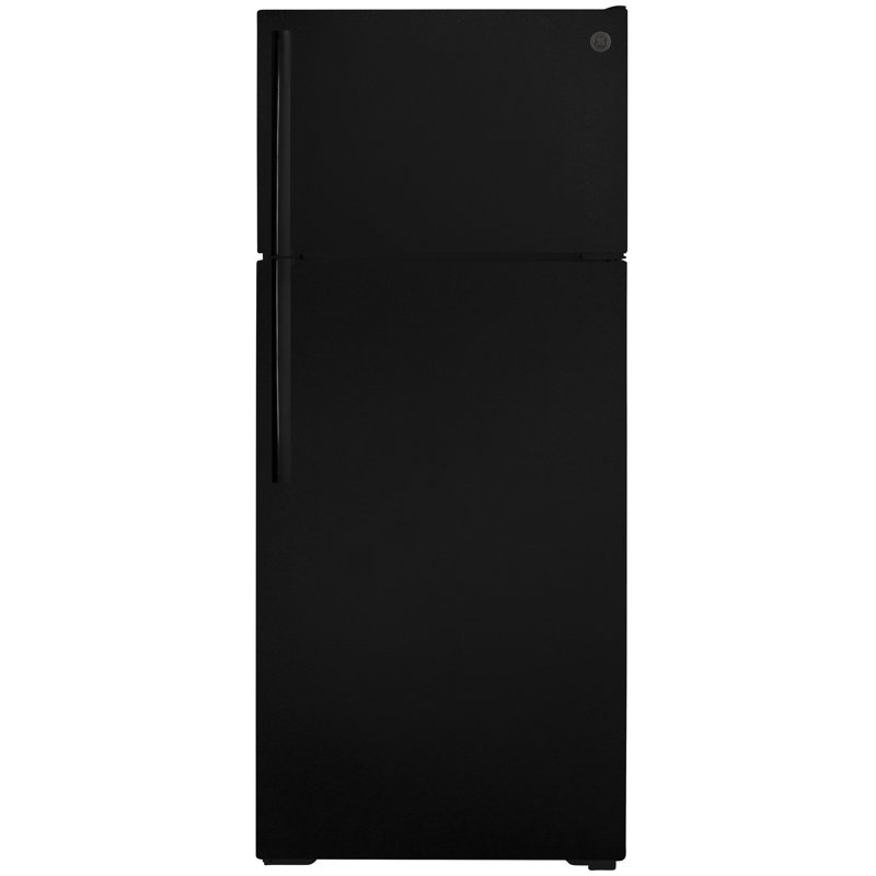 28" Counter Depth Top Freezer 17.5 cu. ft. Refrigerator, Black