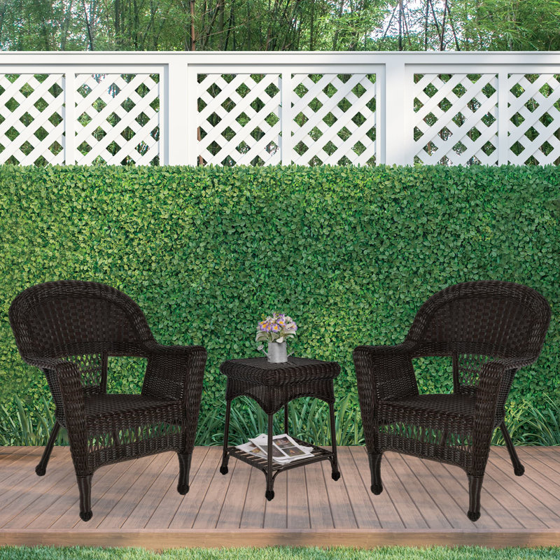 Goodman Wicker 2 - Person Patio Conversation Set, Espresso