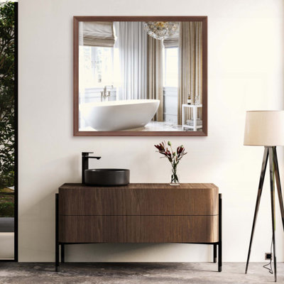 Miroir de salle de bain rectangulaire moderne surdimensionné avec cadre, grand miroir mural décoratif pour salle de bain, salon ou chambre. Miroir mural vertical ou horizontal avec cadre en aluminium.