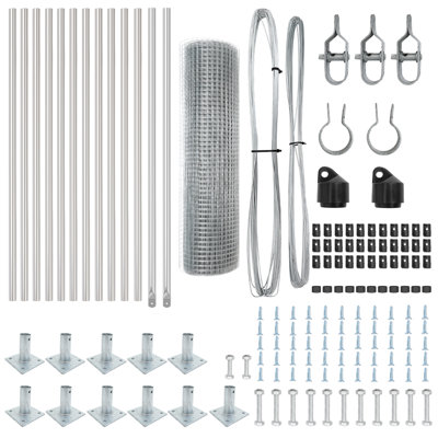 Welded Wire Fence With 7 Flanged Posts Steel