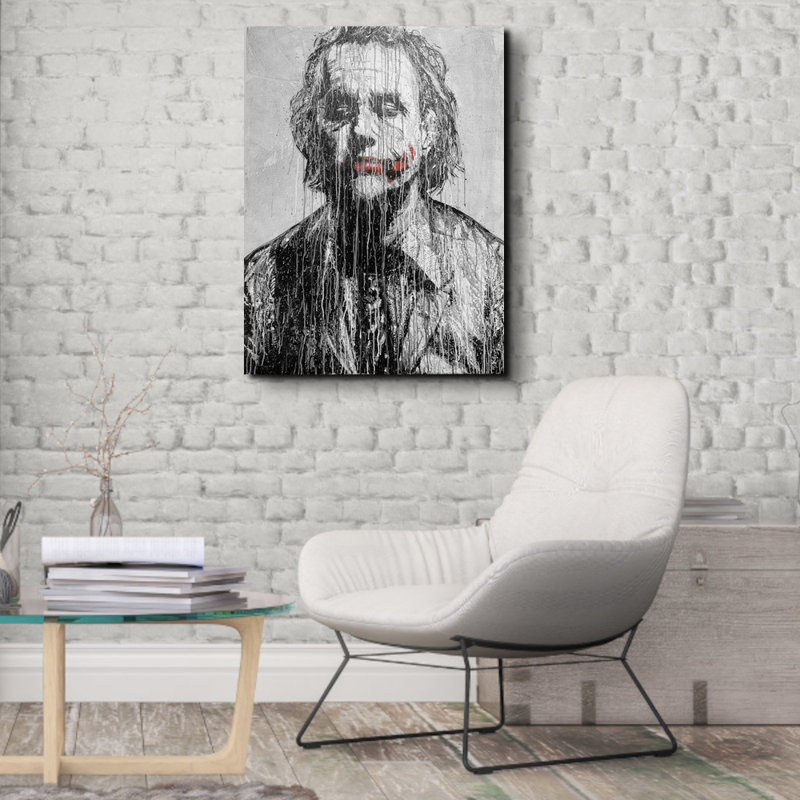 «Joker» par Pratikacha Muir - reproduction d'art sur toile tendue, H 36 po x l 32 po x P 1,5 po