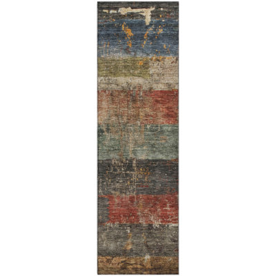 Premium Machine Washable Jessie AMF1198 Stripes Rug