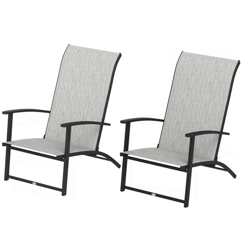 Ensemble de 2 chaises d'extérieur pliantes