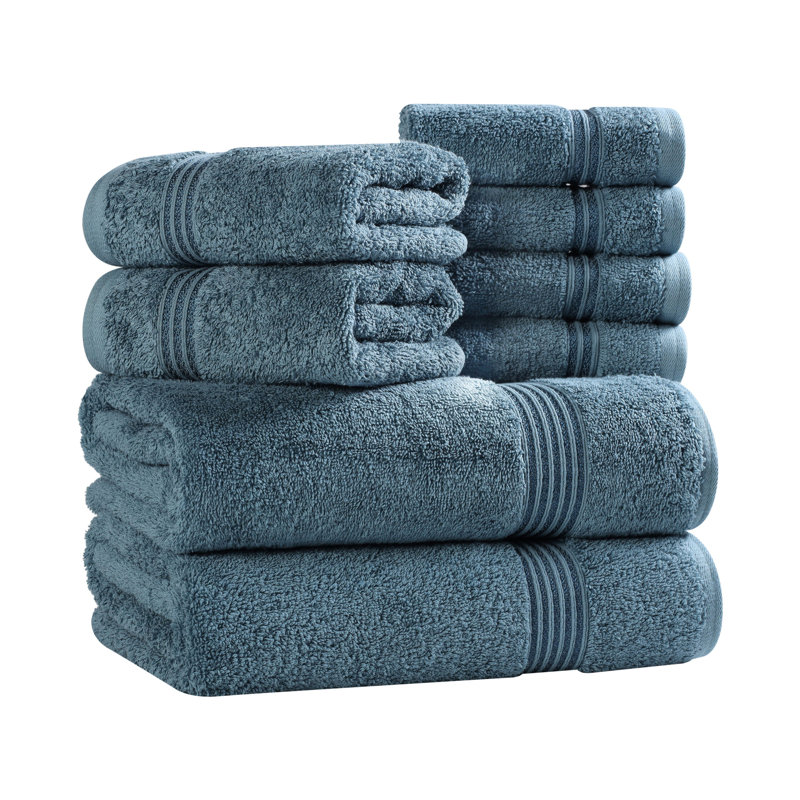 Ensemble de serviettes de bain 8 pièces Alexia Heritage, Saphire