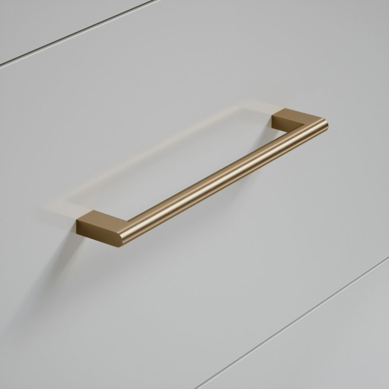 Vail 10" Satin Brass Bar Pull, Satin Brass, 10"