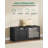 43.3" Storage Chest, Extra Large Storage Bench Trunk with 2 Hinges, Wooden Box, Lift-Top Chest Organizer, Shoe Bench for Entryway, Bedroom, Living Room, Black-347613138-347611210