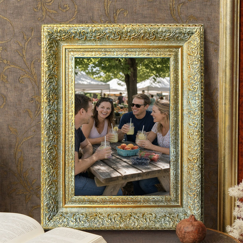 Cadre photo doré antique 1PC pour photos et décorations de bureau 8 "x 10", Antique Gold, 1, 8" W x 10" H