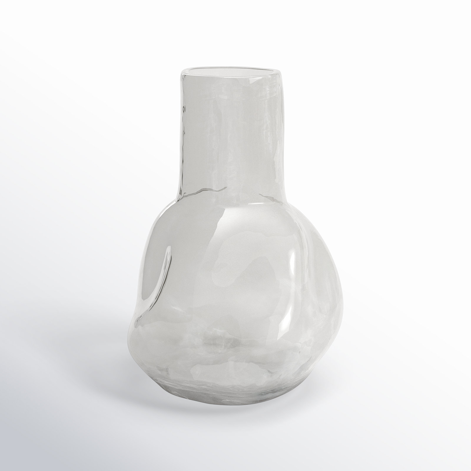 Filia Ceramic / Porcelain Table Vase, White, 11.81" H x 8.25" W x 8.25" D