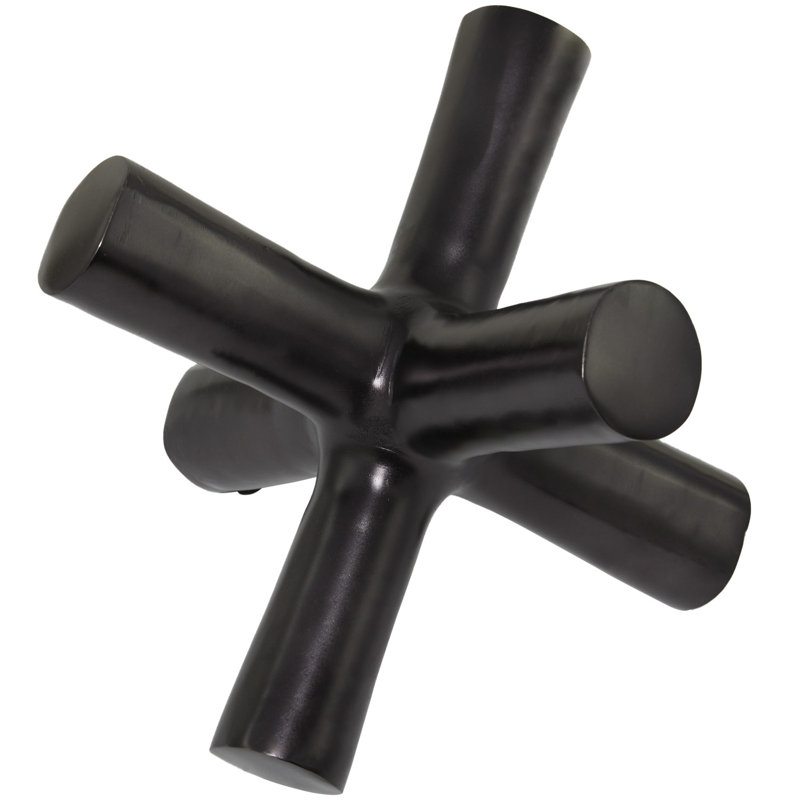Sculpture en aluminium et aluminium Jack, Noir, H 8,6 po x l 10 po x P 11 po