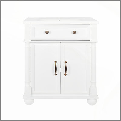 Armoire de salle de bain blanche durable avec beaucoup de rangement, écologique et facile à installer