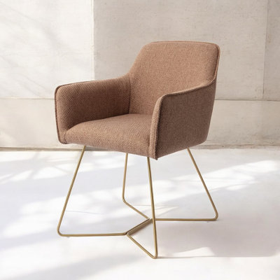 Dashall 123.19cm H Polyester Upholstered Metal Armchair