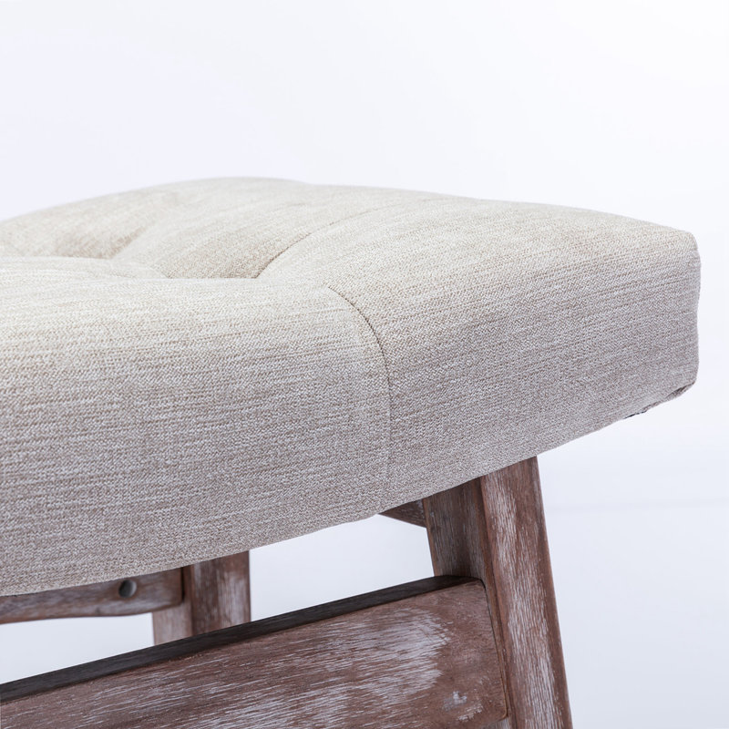 Chaise de salle à manger Jadence, Beige, Bois patiné