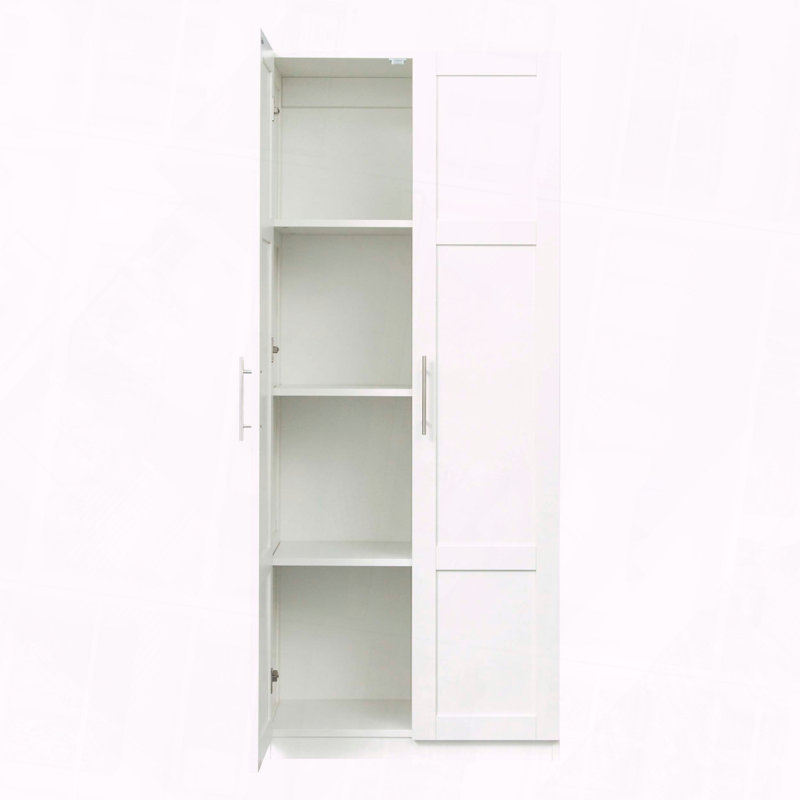 Pantry Cabinet Storage Cupboard Wooden Structure Durable, White