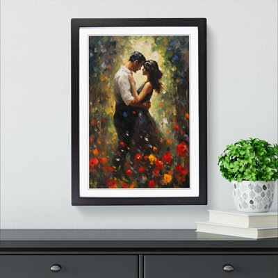 XYZ-FRM-V1223-4394 Lovers Impressionism No.2 - Single Picture Frame Print on Wood