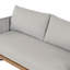 Causeuse et table d'extérieur en bois d'acacia tissé avec corde, gris-2070966120
