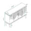 70.07"Large Size 4 Door Cabinet, Suitable For Living Room, Kitchen, Bedroom, Corridor (Champagne)