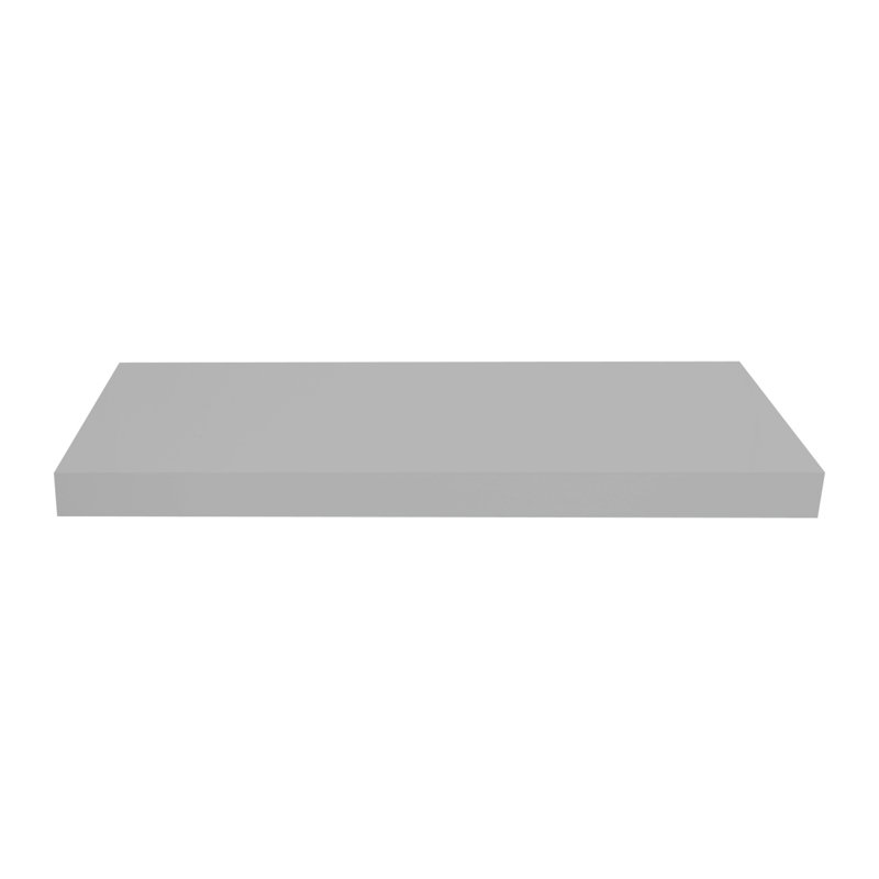 Plastic / Acrylic Floating Shelf, 3.80cm H x 60cm W x  23cm D, Gray