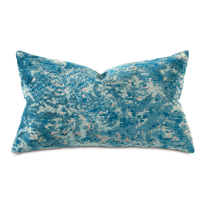 Abstract Reversible Throw Pillow, Byzantine Slate