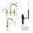 Modern 2-Handle Widespread Bathroom Faucet with Drain Assembly, Water-Saving Aerator, Ceramic Valve, Easy Install, Includes Pop-Up Drain & Tools-110958038