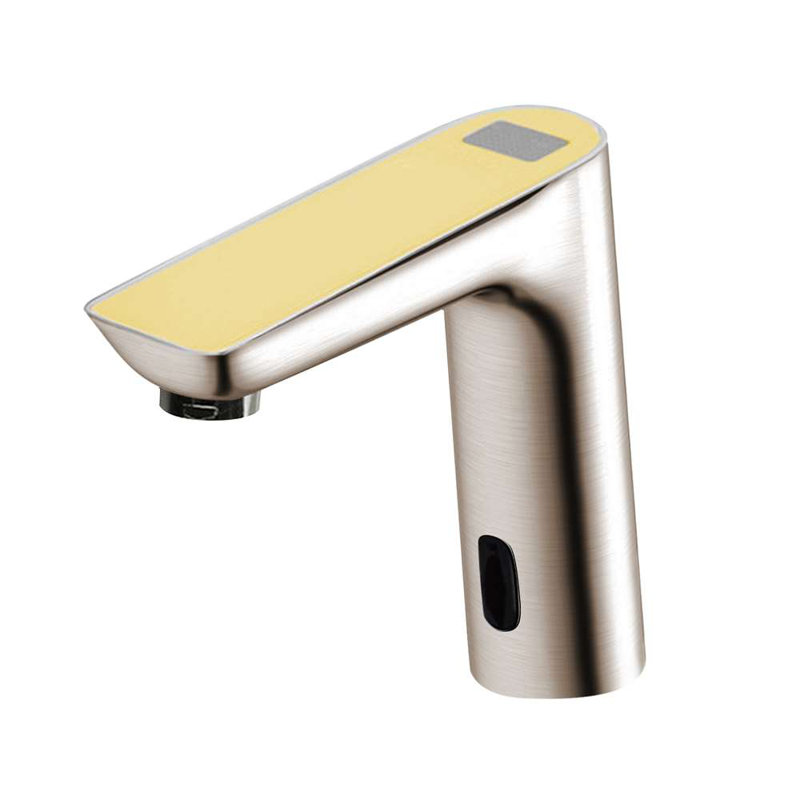 Robinet de salle de bain à affichage numérique DUPLICTE, Chrome / jaune