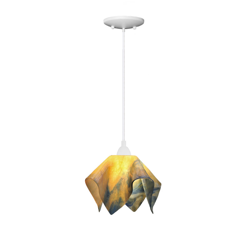 Luminaire suspendu Amergin, Petit, Brun, Fleur de paille