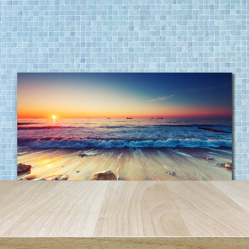 50cm W x 100cm L Glass Peel and Stick Panel