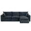 Canapé d'angle modulaire en velours côtelé en forme de L avec pouf-439583955-439583965