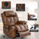 Latitude Run Lay Flat Dual Motor Power Lift Recliner Chair with Vibrating Massage and Heating, Infinite Position, 2 Remote Control, and Side Pockets, USB Ports, Faux Leather