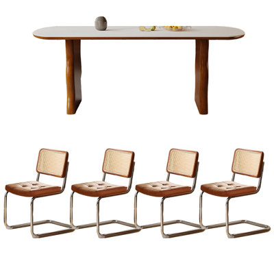 French style vintage rectangle dining table sets