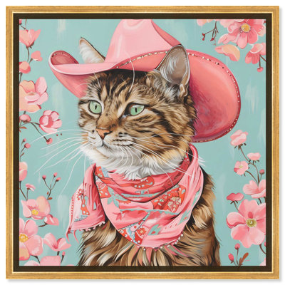 Art d'un animal sur toile rose