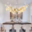 10-light 36" Dimmable Tree Branches Ginkgo Chandelier With Ceramic Leaves Shades