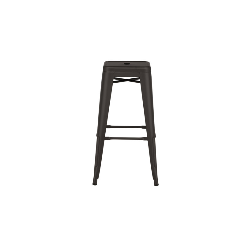 Zara Counter Stool with Metal Frame, Brown