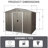 8Ft X 6Ft Metal Shed, Gray - Galvanized Iron Build Corrosion & Functional Storage Option Shed With Foundation Gray, Steel To Extreme Weather-122098379