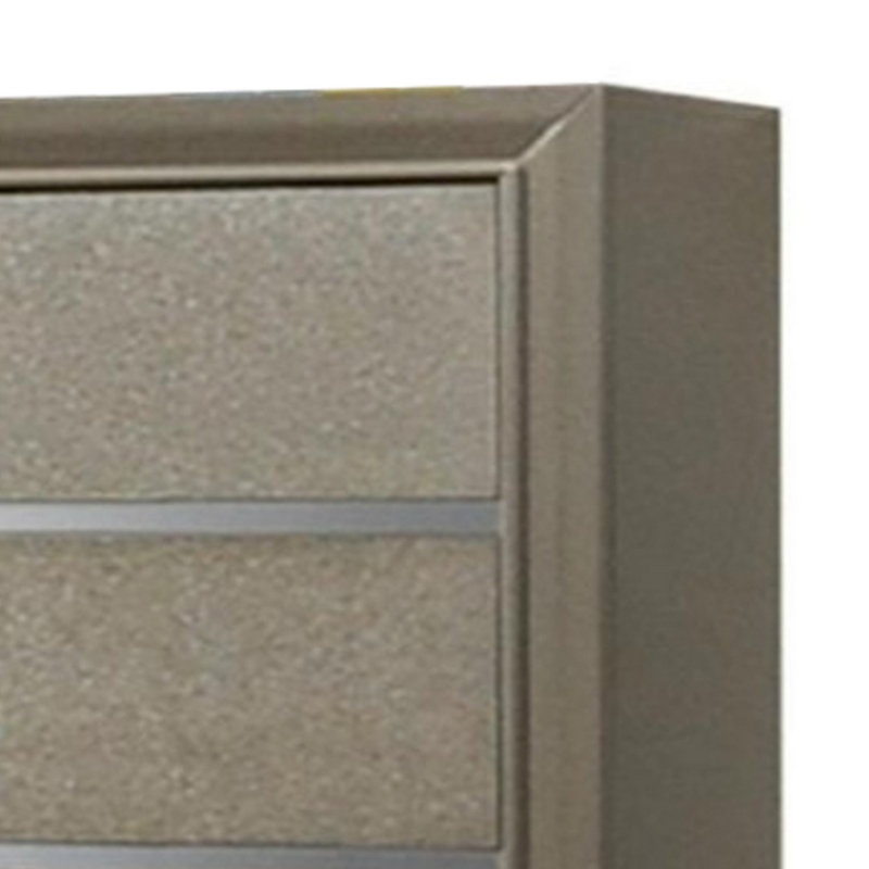 Howardville 5-Drawer Rectangular Chest, Champagne