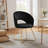 Modern Velvet Makeup Accent Chair Upholstered Barrel Chair With Gold leg-68074761