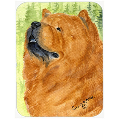 Chow Chow Rectangle Brown Glass Cutting Board