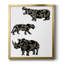 Toile encadrée de qualité supérieure avec animaux décoratifs safari ornemental II-1455225725-1455225724