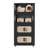 Retro Black, 20" Side Wide Folding Storage Cabinet,4 Tiers,19.69"×11.81"×40.55",Collapsible Storage Bins With Magnetic Door, Plastic Storage Cabinet With Wheels