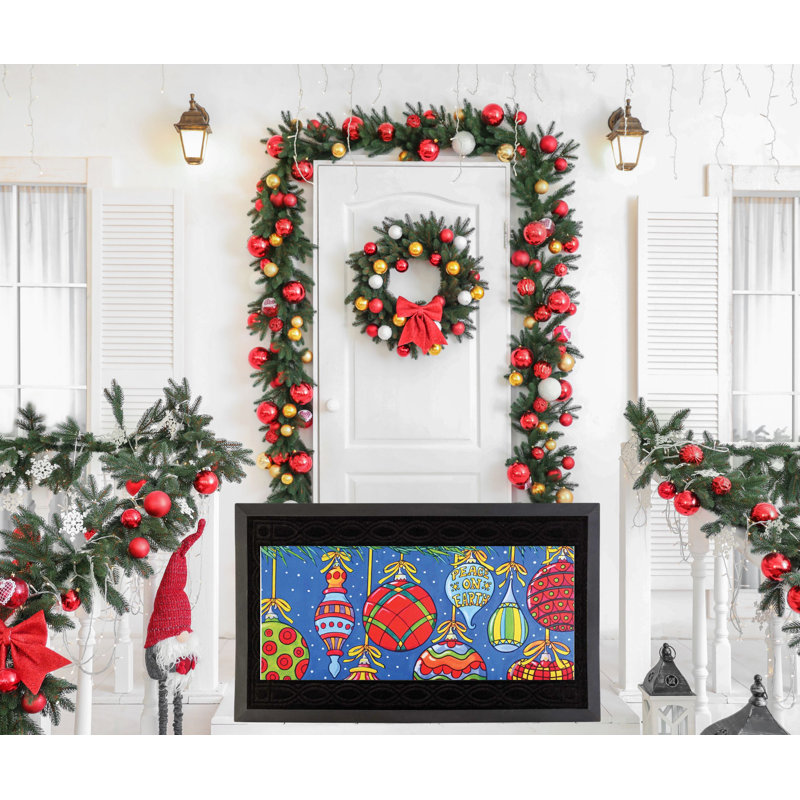 Doormat Insert Peace On Earth Ornaments