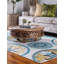 Tapis intérieur / extérieur jaune / crème / bleu Carabajal-1061267988