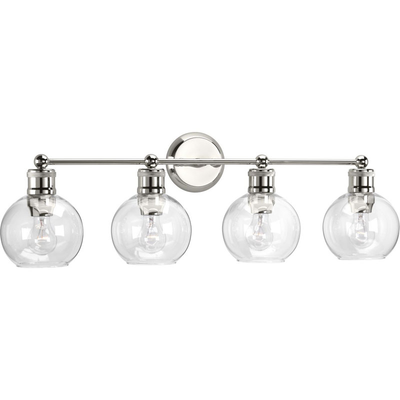 Nadya 4-Light Dimmable Vanity Light, Polished Nickel